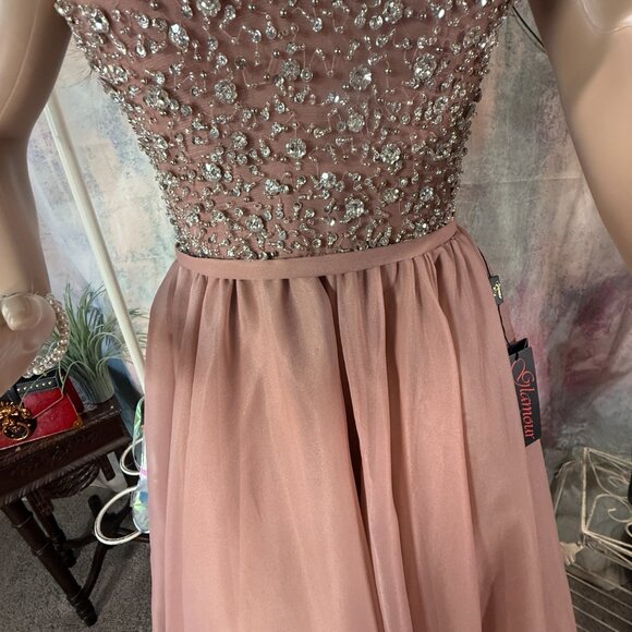 NEW📌 Terani Couture "Spotlight On" Elaborate Beaded Top Blush Prom - Ball Gown - Picture 4 of 16